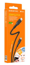 Usb Кабель-зарядка Type-C на Lightning Borofone BX66 20W 1м силиконовый черный