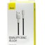 Usb Кабель-зарядка Lightning Baseus Cafule Metal 2.4A 1м (CALJK-A01) черный