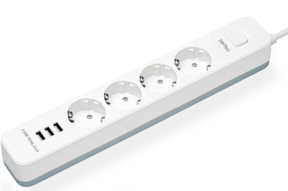 Perfeo сетевой фильтр "POWER STREAM", 2500W,  3,0м, 4 розетки, белый.