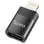 OTG Hoco UA17 Lightning (папа) на USB-C (мама) черный