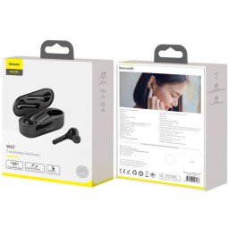 Мобильная Bluetooth-гарнитура Baseus Encok W07 IP55/BT5.0/30mAh (500mAh)/4ч (NGW07-01) черная