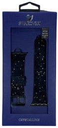 Сменный браслет Swarovski для Apple Watch 42-44-45mm чёрный