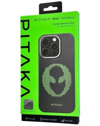 Накладка для i-Phone 16 Pro 6.3" Pitaka Aries Tactile Woven case (Alien)