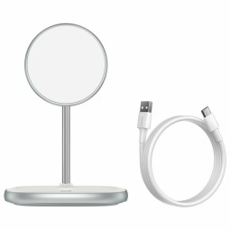 Беспроводное зарядное устройство Baseus Swan Magnetic 15W QC 3.0 (WXSW-02) белое