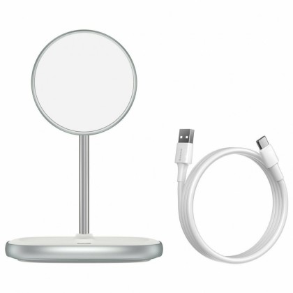 Беспроводное зарядное устройство Baseus Swan Magnetic 15W QC 3.0 (WXSW-02) белое