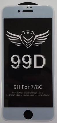 Защитное стекло для i-Phone 7/8 99D белое