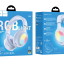 Стереонаушники Bluetooth полноразмерные Hoco W48 RGB синие