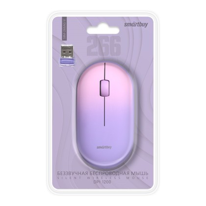 Мышь беспроводная Smartbuy 266AG фиолетовый градиент (SBM-266AG-V)