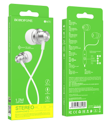 Наушники с микрофоном Borofone BM70 1.2м серебристые