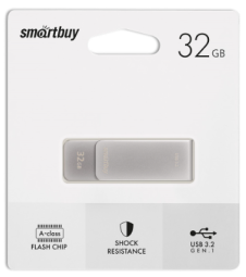 3.0/3.2 USB флеш накопитель Smartbuy Gen.1 032GB M1 Metal Grey (SB032GM1G)