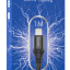 Usb Кабель-зарядка Lightning Hoco X50 Excellent 2.4A 1м в тканевой оплётке чёрный