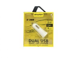 Автомобильное заряд. устр. Awei 2USB 3.4A C-300 белое