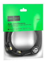 Патчкорд Hoco US02 RJ45-RJ45 5м черный