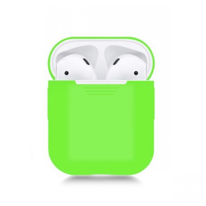 Силиконовый чехол для AirPods салатовый