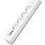 Perfeo сетевой фильтр "POWER STREAM", 2500W, 2,0м, 4 розетки, 3 USB, белый.