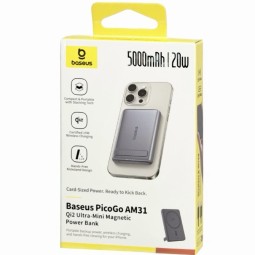 Powerbank с беспроводной зарядкой Baseus PicoGo AM31 5000mAh 20W (P1007680B813-00) Space Grey