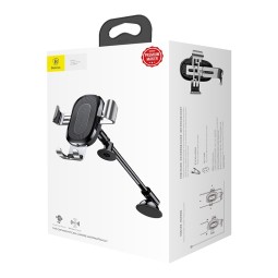 Держатель c беспроводной зарядкой Baseus Heukji Gravity (WXZT-0S) серебристый