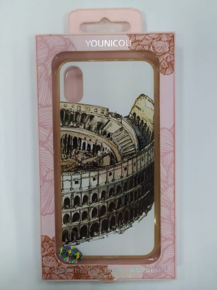 Накладка для i-Phone X YOUNICOU силикон противоударный Art series