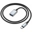 Кабель-переходник Hoco US10 Type-C (папа) на USB3.0 (мама) 5Gbps 0.5м черный