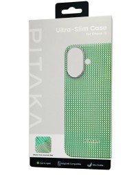 Накладка для i-Phone 16 6.1" Pitaka Ultra Slim case зеленая (Forest green)