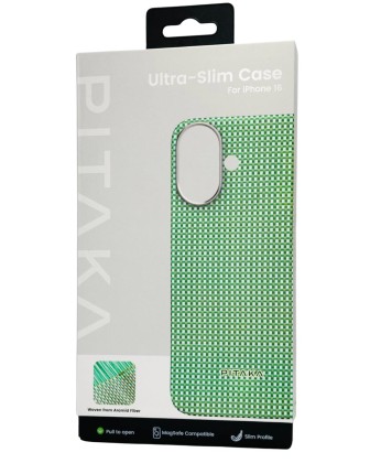 Накладка для i-Phone 16 6.1" Pitaka Ultra Slim case зеленая (Forest green)