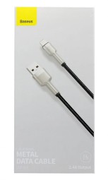 Usb Кабель-зарядка Lightning Baseus Cafule Metal 2м (CALJK-B01) черный