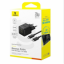 Сетевое зар. устр. Baseus Palm Fast Charger 1USB/1C 20W кабель T-C на T-C (P10111608113-01) черное