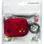 Силиконовый чехол для AirPods Pro 2 c карабином (gameboy) красный