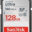 SDXC карта памяти Sandisk 128GB Ultra UHS-I (140 Mb/s) SDSDUNB-128G-GN6IN