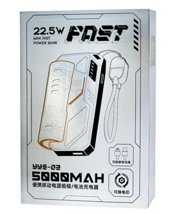 Powerbank Fast YYS-02  5000mAh 1USB-C серо-черный