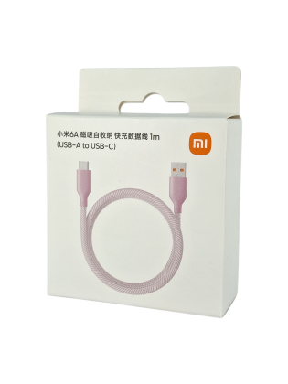 Usb Кабель-зарядка Xiaomi USB на Type-C 6A 1м BHR9836CN магнитный розовый